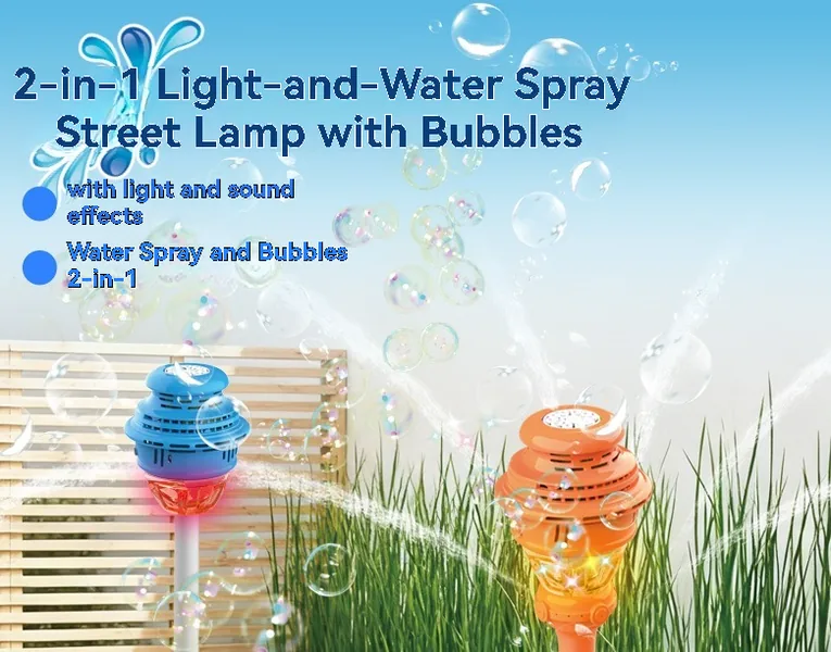 CHT-349126 2 in 1 water spray & bubble machine, (battery included)