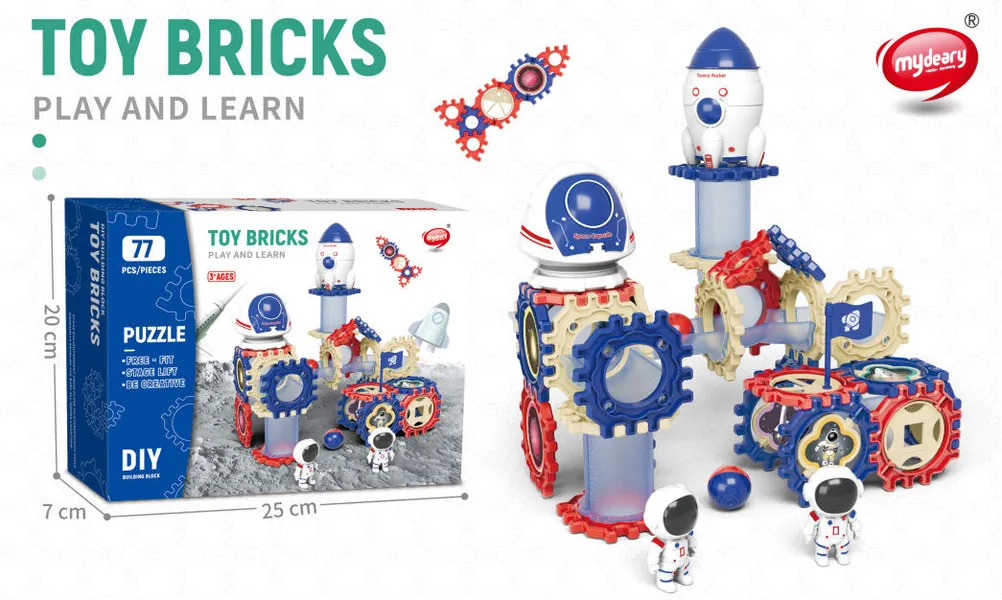 CHT-305375-CPS305333 DIY STEM Educational Building Blocks Marble Run Maze Race Tr