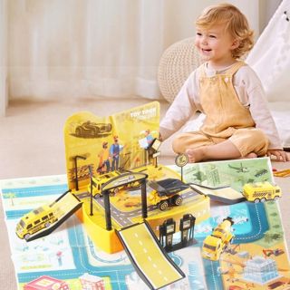 CHT-302890 Diecast Toy Alloy Parking Lot Play Set Racing Engineering Di