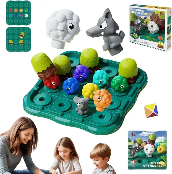 CHT-312955-CPS312954 Sheep Wolf Toy Memory Game STEM Board Game for 5 7 Years Old