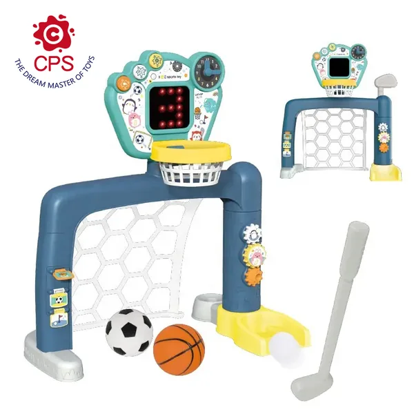 CHT-262745 New Portable 3-in-1 Outdoor Sports Toy Golf Basketball & Tos