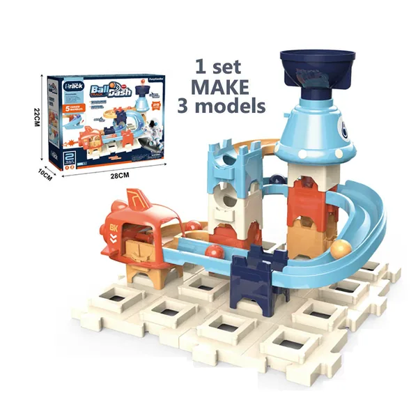 CHT-274003 Kids Building Block Ejection Ball Run Toy Set with 3 Changea