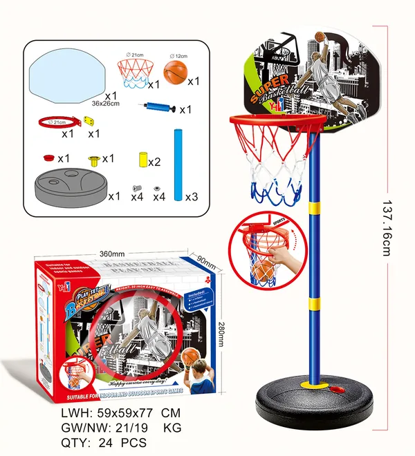 CHT-303656-CPS303662 Sport Toy Basketball Hoop Toss Game Indoor Outdoor Plastic T