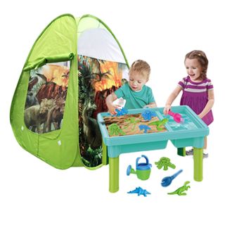CHT Summer Outdoor Toddler Sand & Water Table with Play Tent