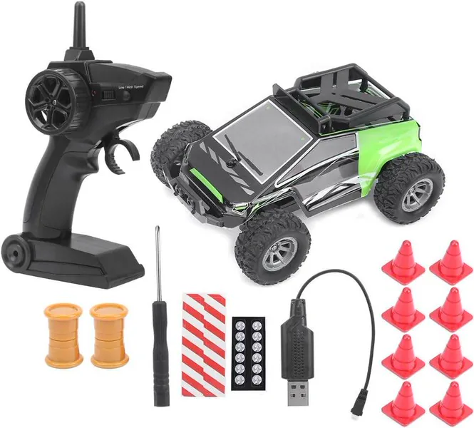 UNRESOLVED-1601205250860 1/32 Scale 2.4G LED Light-Up RC Race Car High-Speed Remote C