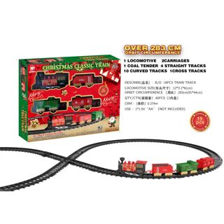 Set de Tren Eléctrico Navideño con Pista de 283 cm