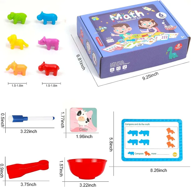CHT-281858 Montessori Kids Counting Toys Color Matching Letter Game Fun
