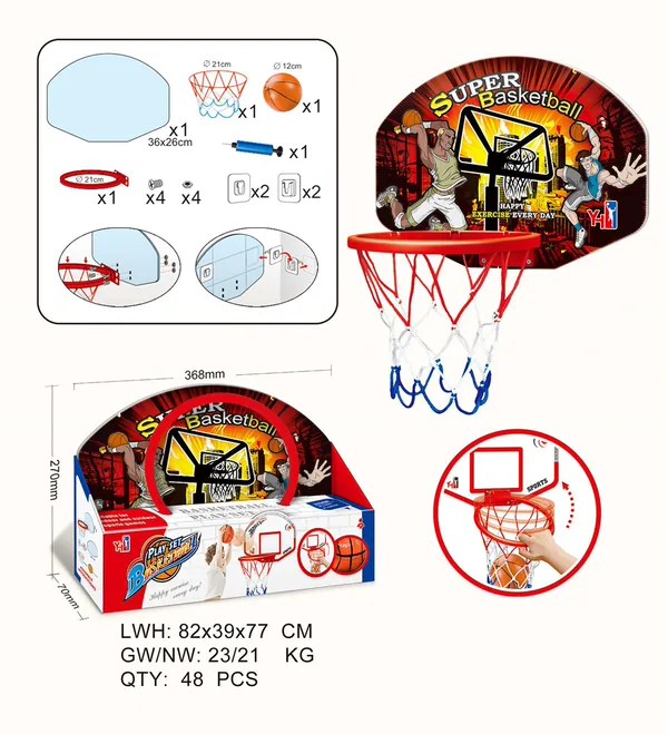 CHT-303674-CPS303680 Portable Plastic Basketball Hoop Board & Stand for Kids-Indo