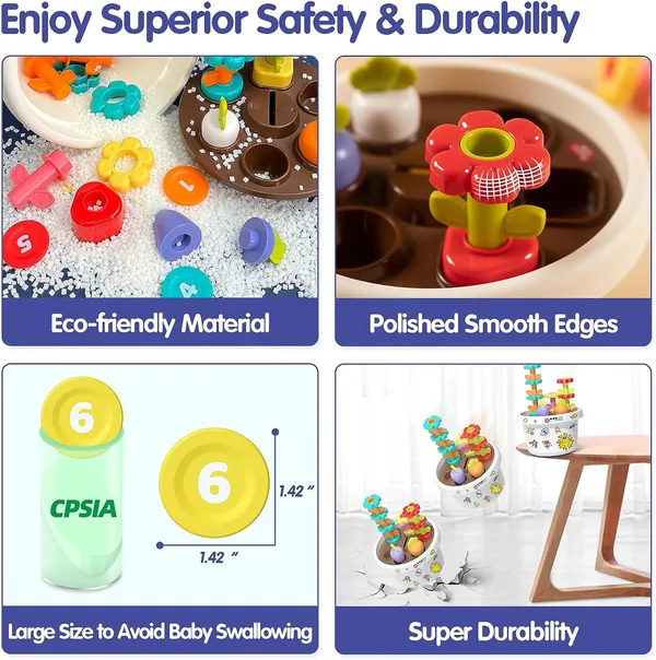 TL2022 Montessori Toys for Baby Sensory Learning Resources Car Acti