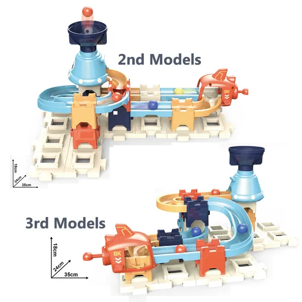 CHT-274003 Kids Building Block Ejection Ball Run Toy Set with 3 Changea