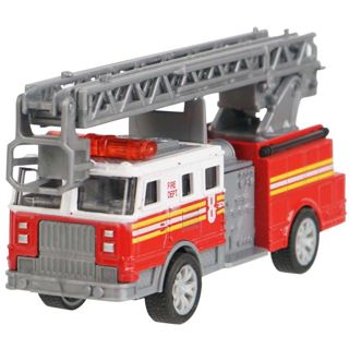 Camión de Bomberos con Escalera Die-cast Pull Back