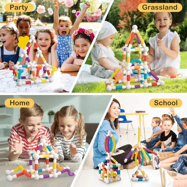 CHT-331628 45PCS Retractable Magnetics Sticks Building Toy Set-Flexible