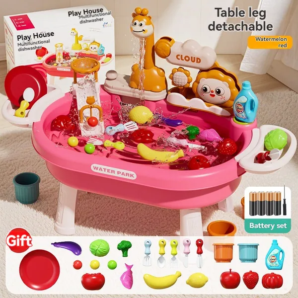 CHT-326664-CPS326663 Educational Children's Electric Dishwasher Pretend Play Wate