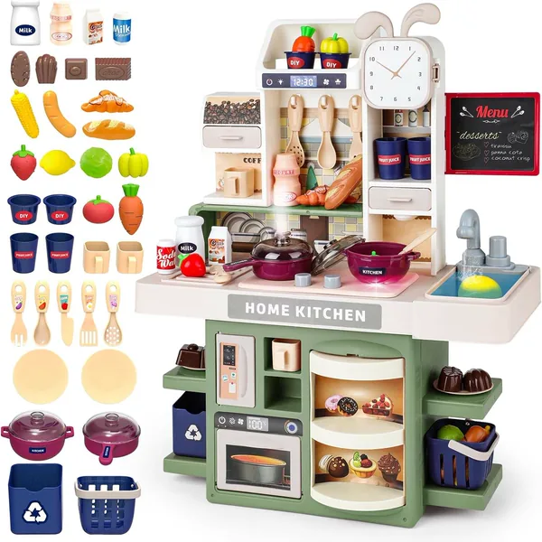 CHT-283809 Kitchen Set Toy with Realistic Steam and Light-up Toys Prete