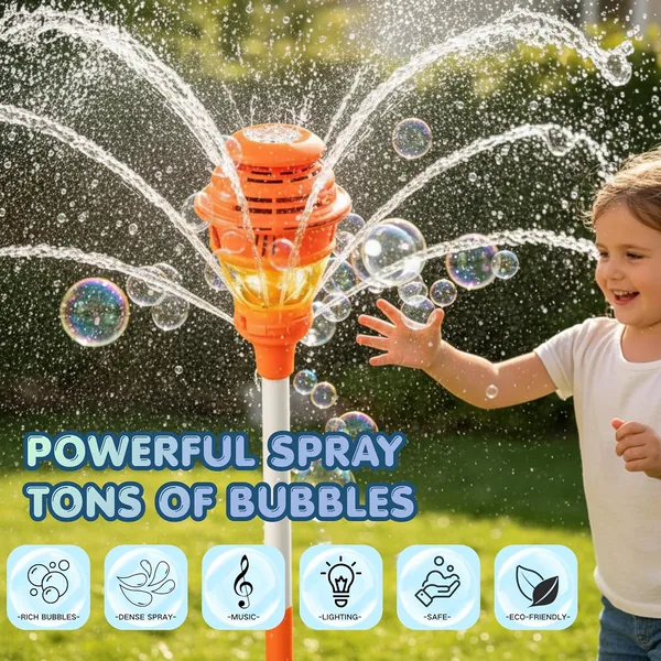 2 in 1 Water Spray & Bubble Machine with Battery
