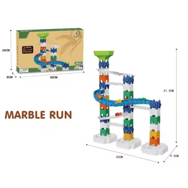 CHT-292203 58Pcs Assembly Building Blocks Toys DIY Marble Run Ball Trac