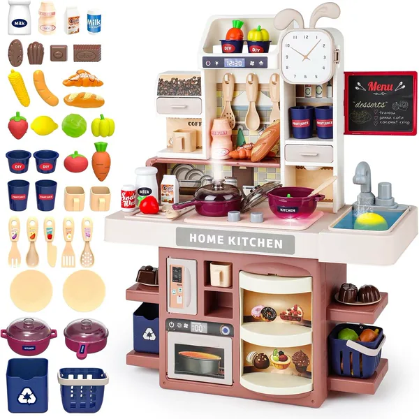 CHT-283809 Kitchen Set Toy with Realistic Steam and Light-up Toys Prete