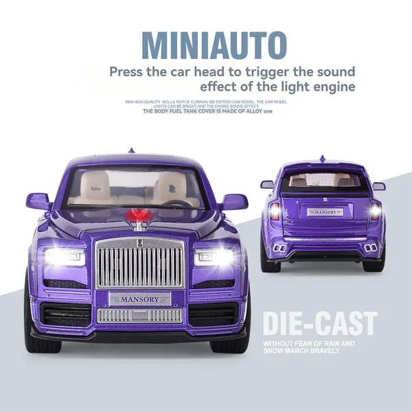 CHT-301051 1:24 Scale Diecast Toys Cul-linan Car Toys Metal Model for C