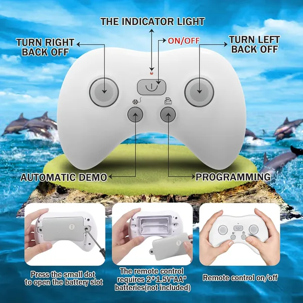 CHT-305031 2.4G RC Dolphin Toy Remote Control Shark Pool Toy Animals Rc