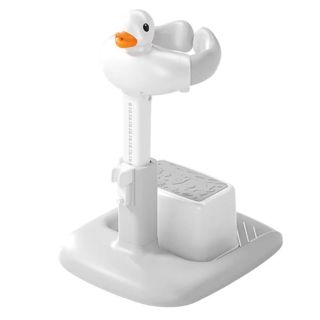 Non-Slip Base Height Adjustable Baby Bath Tower with Steps Seat