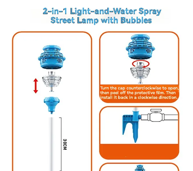 CHT-349126 2 in 1 water spray & bubble machine, (battery included)