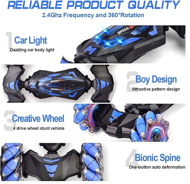 CHT-289538 1:12 Gesture Sensing RC Stunt Car 2.4Ghz 4WD Hand Controlled