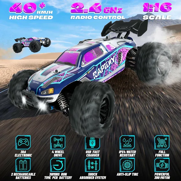 UNRESOLVED-1601212091346 2.4GHz High Speed RC Truck 2.4G Electric Car 4WD Off Road RC