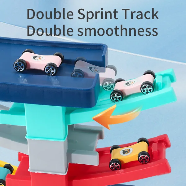 CHT-304474 Montessori Toy Gliding Car Ramp Slot Toy for Toddler Ramp Ra