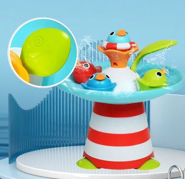 CHT-114918 Baby Bath Toys Floating Kid Bath Toys Sprinkler Duck Toys Mu