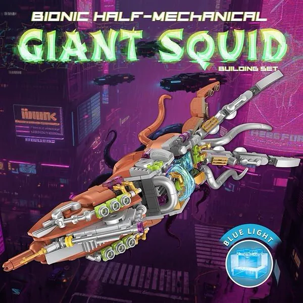 CHT-334125 Educational Toys stem Mechanical Squid Building Set with Lig