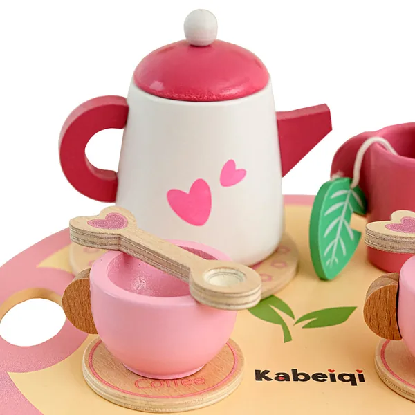 CHT-308811 NEW Wooden Pretend Play Toy Afternoon Tea Party Set for Kids