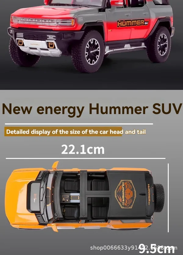 CHT-301048 1/24 Diecast Toys HUMMER SUV Car Toys Metal Car Model Collec