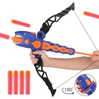 Shark-Inspired Kids Outdoor Soft Bow and Arrow Set with Foam Bullets