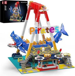 Pirate Ship Sports Theme Building Set with Motor