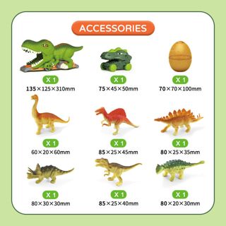 CHT-304480 Kids Dinosaur Swallowing Car Toy with Mini Dino Figures Slid