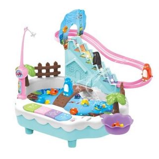 Multi-function Fishing Game Toy with Electric Keyboard and Water Table