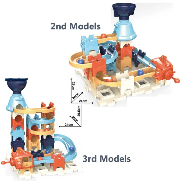CHT-274003 Kids Building Block Ejection Ball Run Toy Set with 3 Changea