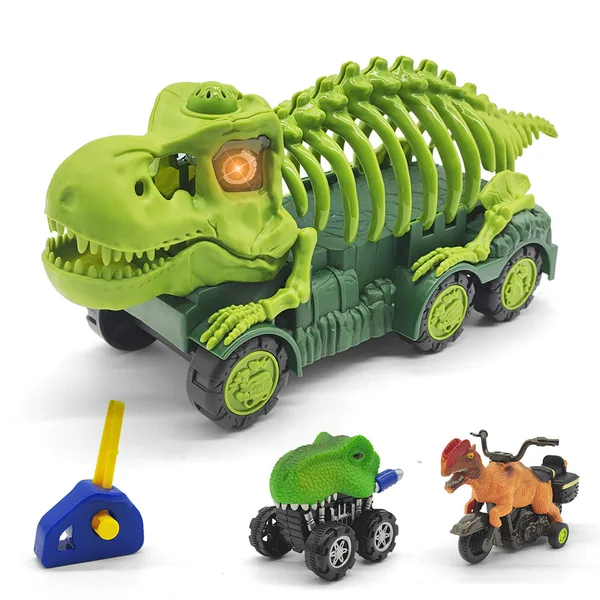 CHT-271351 Portable Pull Back Dinosaur Car Storage Toy Carrier With Lig