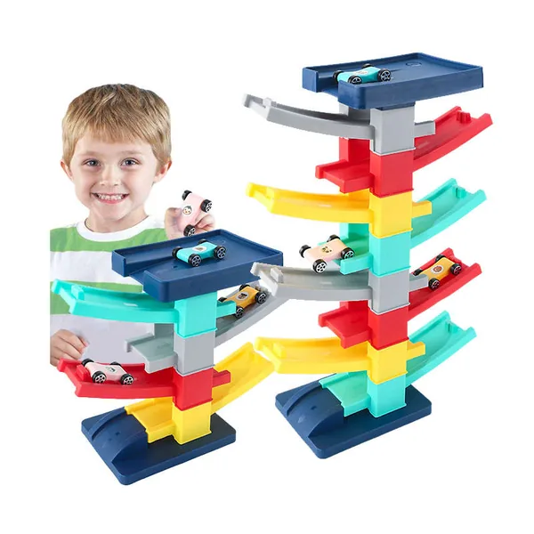 CHT-304474 Montessori Toy Gliding Car Ramp Slot Toy for Toddler Ramp Ra