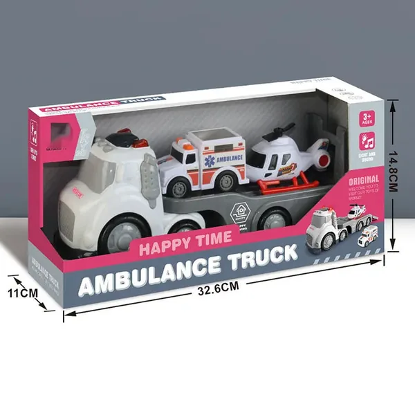 CHT-311980 Outdoor Toy Sliding Cartoon Ambulance Truck Vehicle With Sou