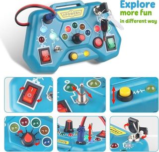 Montessori-Inspired LED Lights Busy Board Analog Circuit Toy