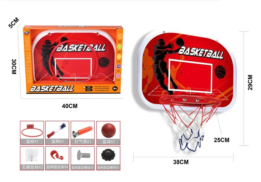 CHT-304918-CPS304923 Metal Rim Indoor Outdoor Hanging Basketball Backboard Set Po