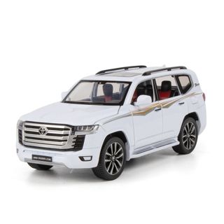 Diecast TO-YOTA Land Cruiser Metal Model Car with Sound and Lights