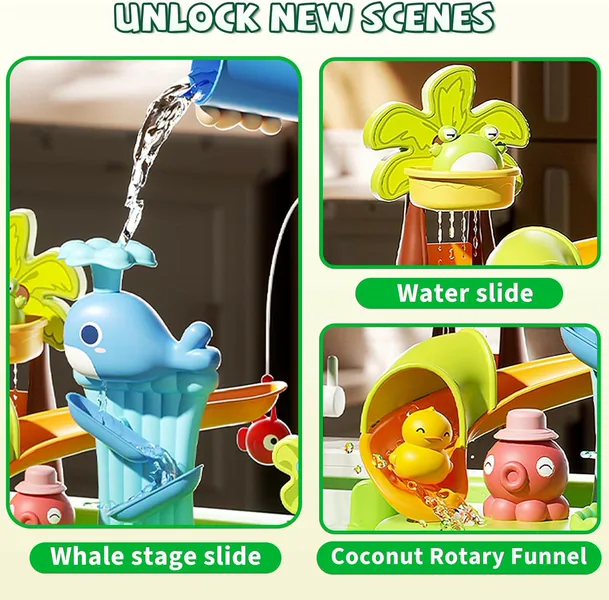 CHT-294663 3-in-1 Plastic Toddler Kitchen Pretend Play Sink with Runnin