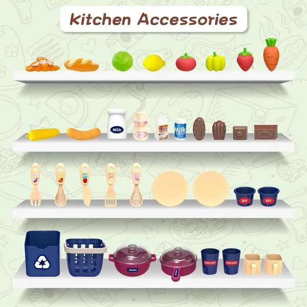 CHT-283809 Kitchen Set Toy with Realistic Steam and Light-up Toys Prete