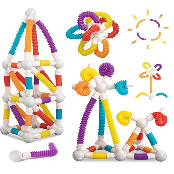 CHT-331628 45PCS Retractable Magnetics Sticks Building Toy Set-Flexible