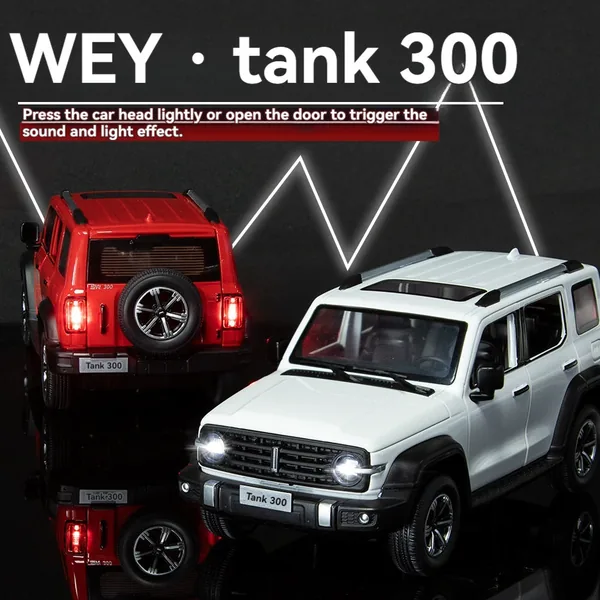CHT-301054 Alloy Material Diecast Toys Car Tank 300 Metal Model Collect