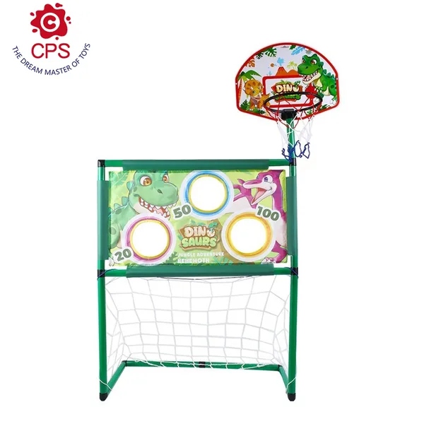 CHT-304914 3 in 1 Dinosaur Basketball Soccer Plastic Bean Bag Toss Game
