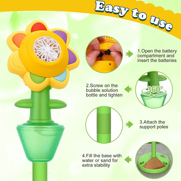 CHT-348771 Sunflower Bubble Maker with Lights