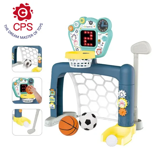 CHT-262745 New Portable 3-in-1 Outdoor Sports Toy Golf Basketball & Tos
